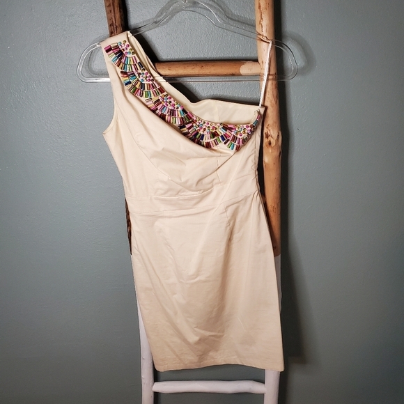 Minuet Petite Dresses & Skirts - NWT Minuet one shoulder beaded dress size small